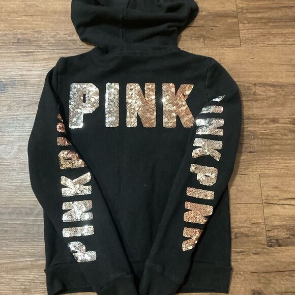 VS PINK OMBRÉ BLING HOODIE / BLING YOGA PANTS OUTFIT SET S - Picture 5 of 11